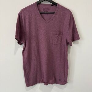 Original Penguin Men's Maroon V-Neck T-Shirt Size L